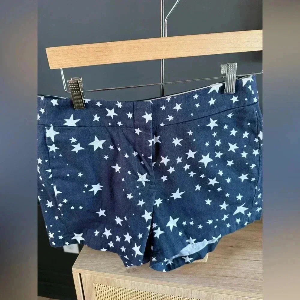 NWT • J. Crew Navy Star Print Women's 3.5 Shorts • 4 - Picture 3 of 5